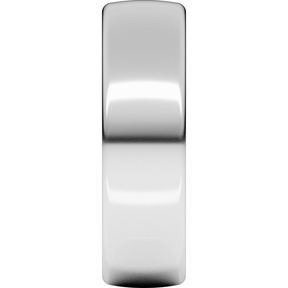 10K White Gold 6 mm Comfort-Fit European-Style Band Size 9