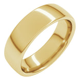 14K Yellow 6 mm Comfort-Fit European-Style Band Size 5
