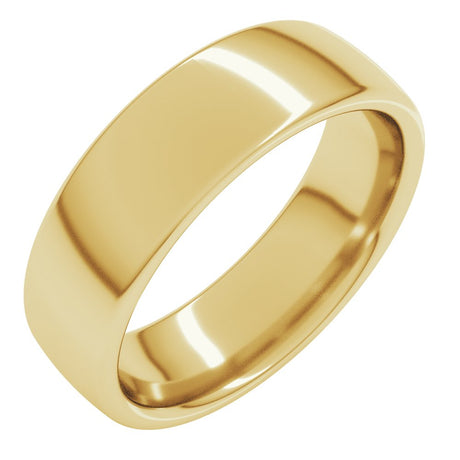 10K Yellow Gold 6 mm Comfort-Fit European-Style Band Size 5.5