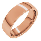 10K Rose Gold 6 mm Comfort-Fit European-Style Band Size 12