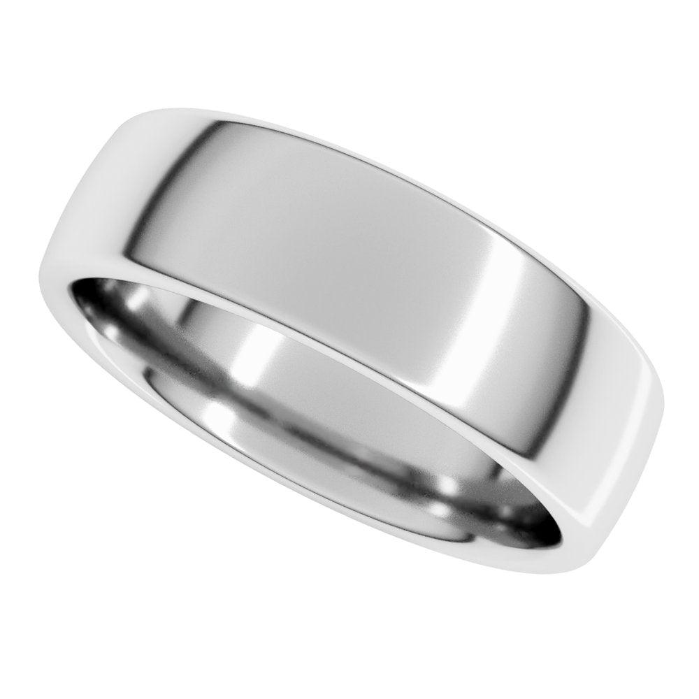 Platinum 6 mm Comfort-Fit Standard Weight European-Style Band