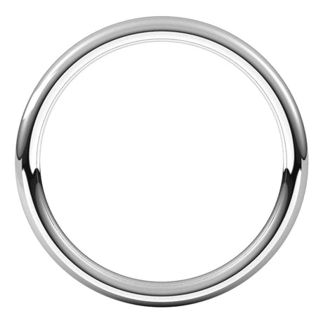 Sterling Silver 2 mm Comfort-Fit Standard Weight European-Style Band Size 6.5