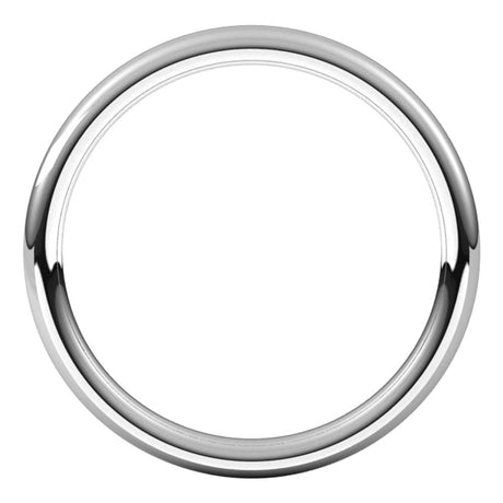 14K White Gold 2 mm Comfort-Fit European-Style Band Size 4.5
