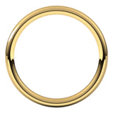 14K Yellow 2 mm Comfort-Fit Standard Weight European-Style Band