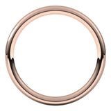 10K Rose Gold 2 mm Comfort-Fit European-Style Band Size 5