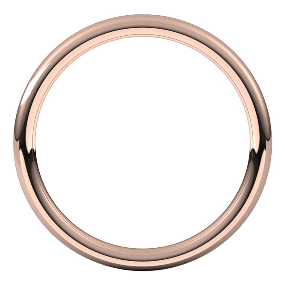 18K Rose 2 mm Comfort-Fit Standard Weight European-Style Band Size 6