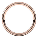 10K Rose Gold 2 mm Comfort-Fit European-Style Band Size 5