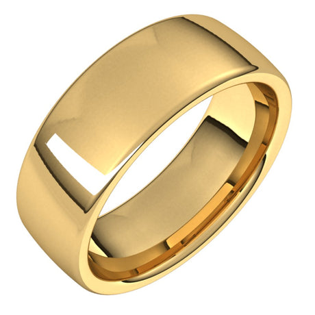 18K Yellow 7 mm Comfort-Fit European-Style Band Size 10