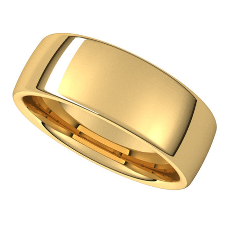 18K Yellow 7 mm Comfort-Fit European-Style Band Size 10
