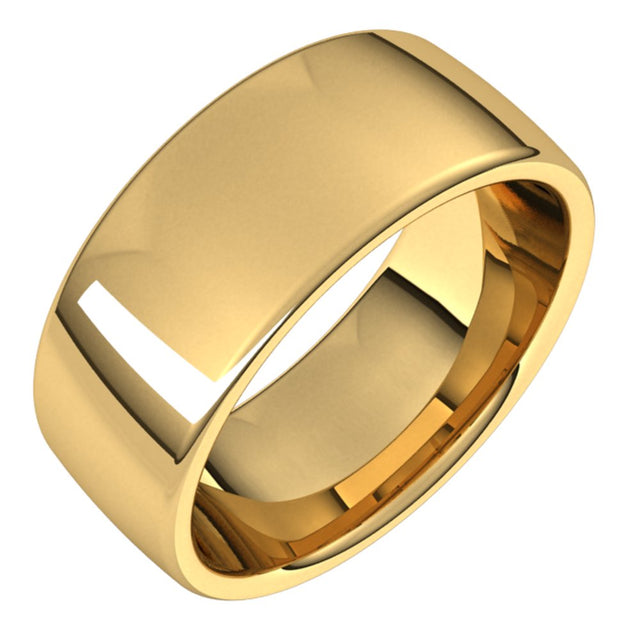 18K Yellow 8 mm Comfort-Fit European-Style Band Size 10