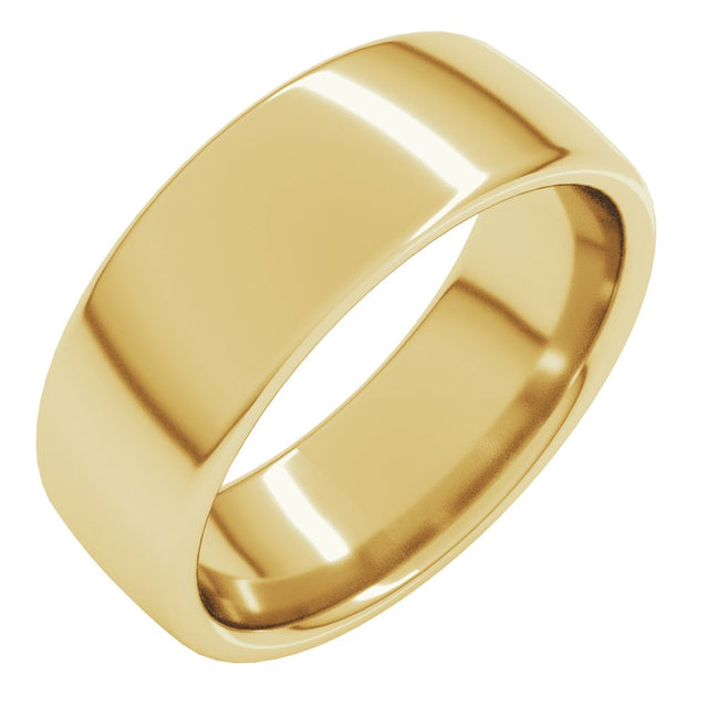 14K Yellow Gold 7 mm Comfort-Fit European-Style Band Size 5.5