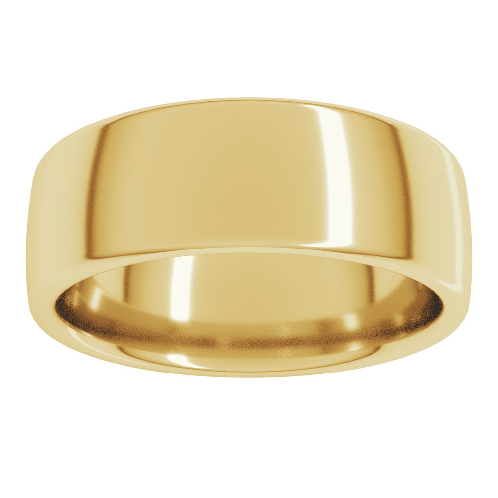 14K Yellow Gold 7 mm Comfort-Fit European-Style Band Size 5.5