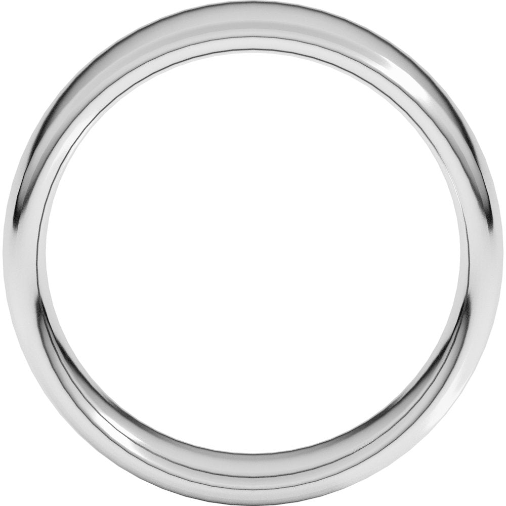14K White Gold 7 mm Comfort-Fit European-Style Band Size 7.5