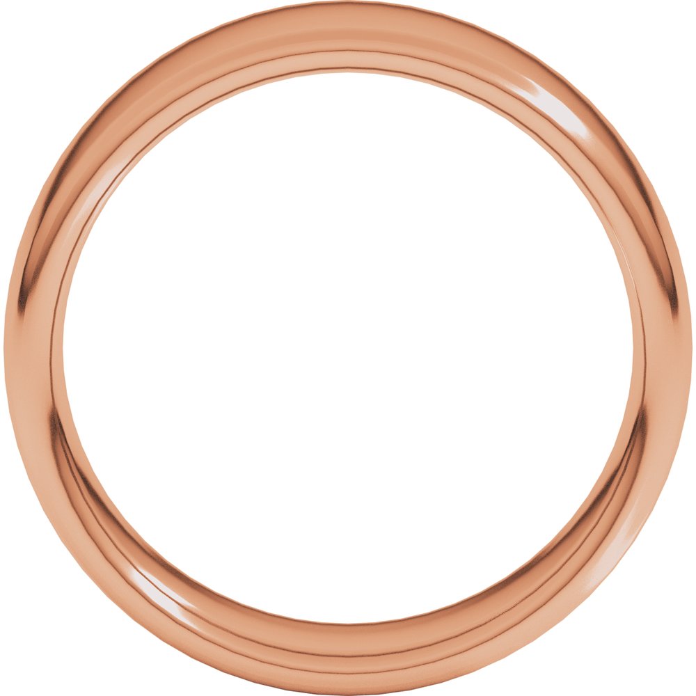 18K Rose 7 mm Comfort-Fit Standard Weight European-Style Band Size 11.5