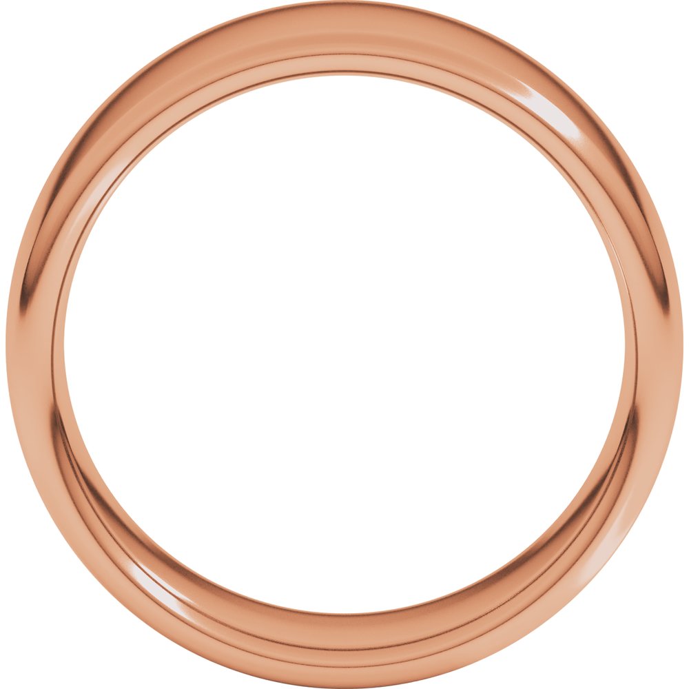 14K Rose 8 mm Comfort-Fit Standard Weight European-Style Band Size 11.5