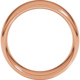 14K Rose 8 mm Comfort-Fit Standard Weight European-Style Band Size 11.5