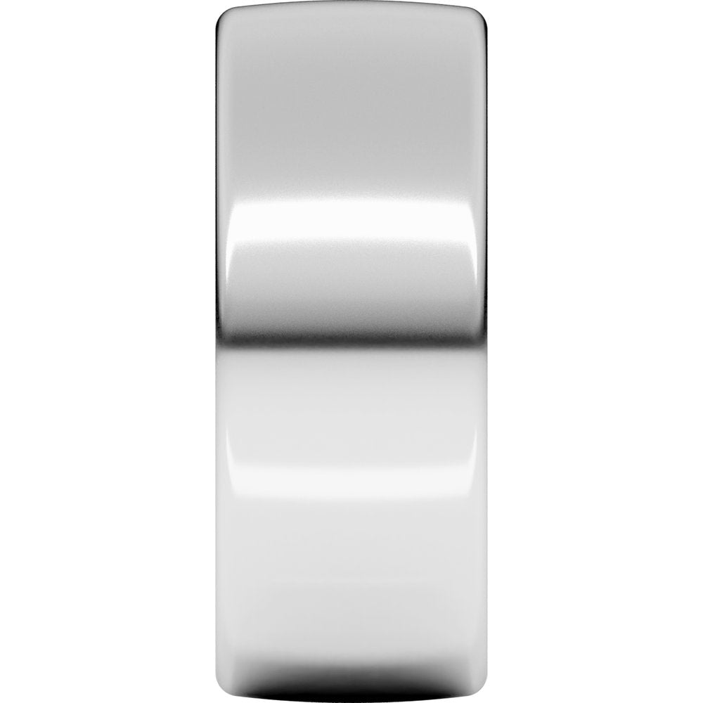 14K White 8 mm Comfort-Fit Standard Weight European-Style Band