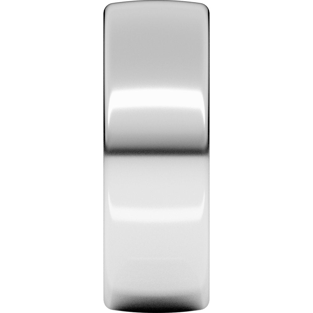 14K White Gold 7 mm Comfort-Fit European-Style Band Size 7.5