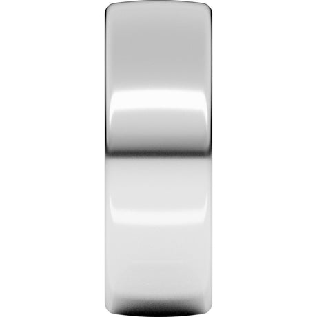 10K White Gold 7 mm Comfort-Fit European-Style Band Size 13