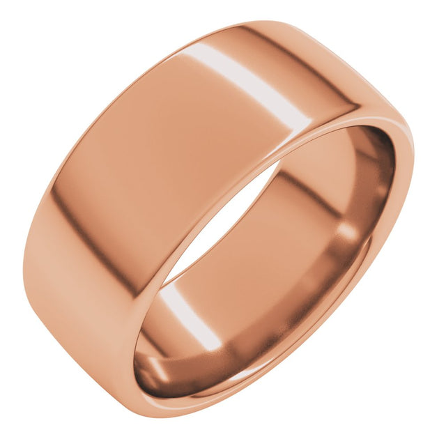 14K Rose 8 mm Comfort-Fit Standard Weight European-Style Band Size 11.5