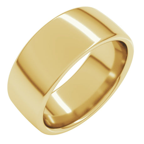 14K Yellow Gold 8 mm Comfort-Fit European-Style Band Size 10