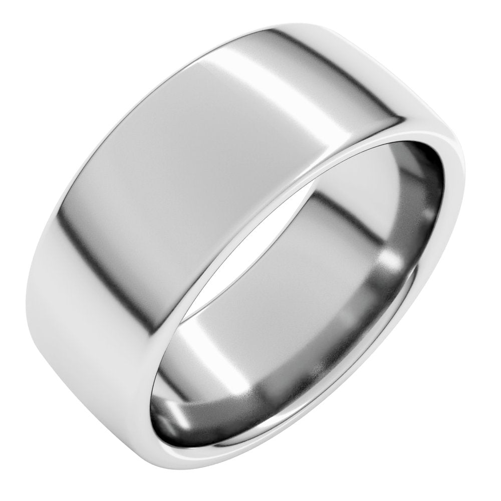 14K White Gold 8 mm Comfort-Fit European-Style Band Size 9.5