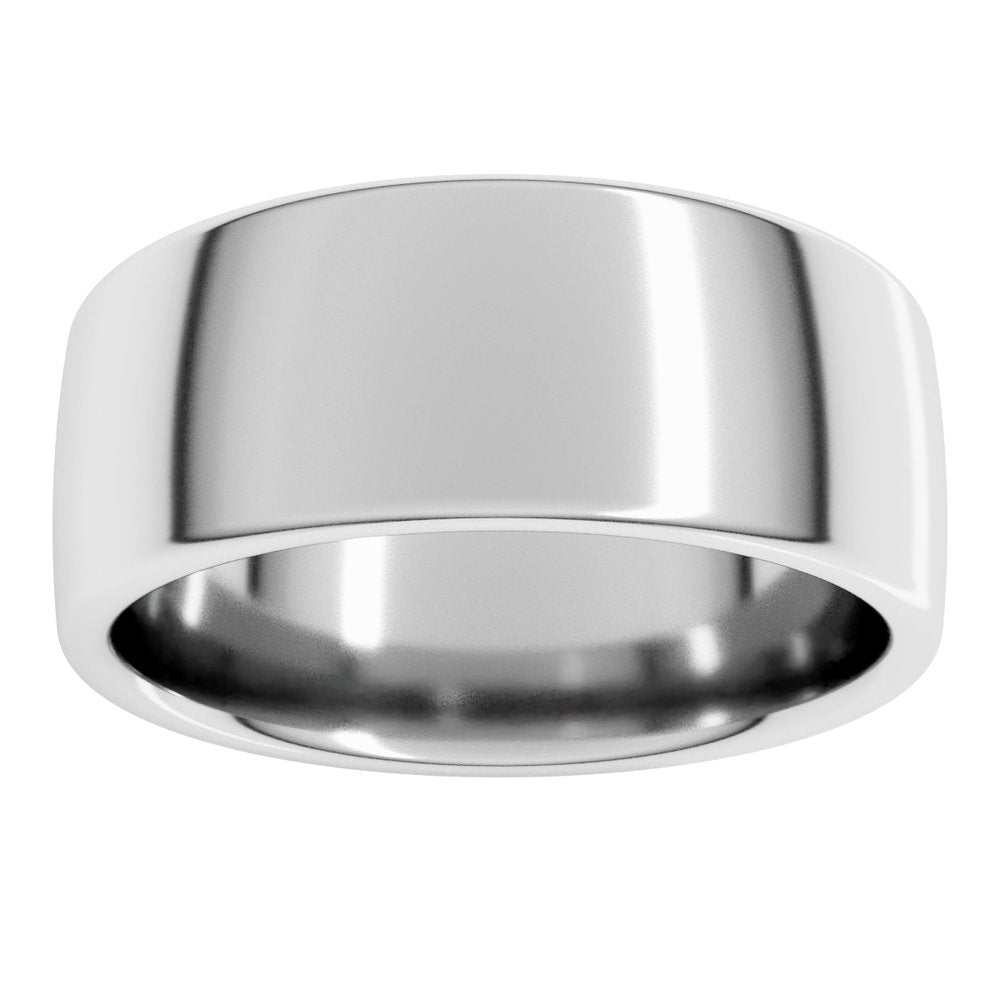 14K White Gold 8 mm Comfort-Fit European-Style Band Size 9.5