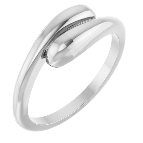 Sterling Silver Domed Bypass Ring