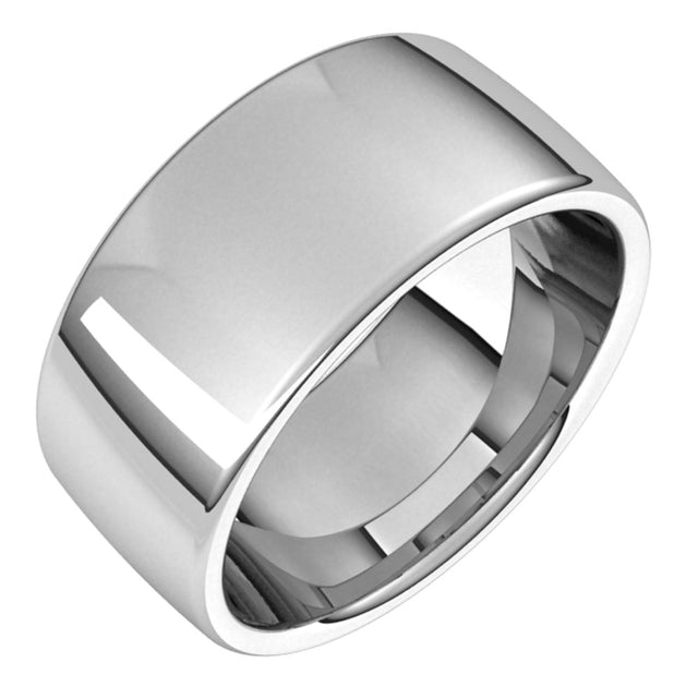 Platinum 9 mm Comfort-Fit Standard Weight European-Style Band Size 10