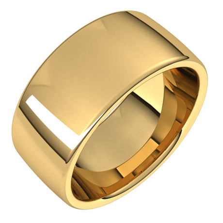 14K Yellow Gold 9 mm Comfort-Fit European-Style Band Size 7