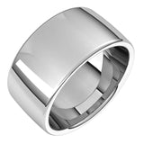 Platinum 10 mm Comfort-Fit Standard Weight European-Style Band Size 10.5