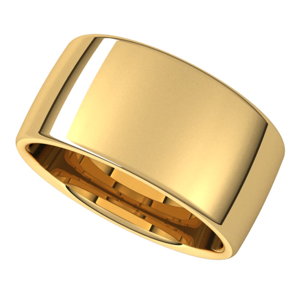 14K Yellow 10 mm Comfort-Fit Standard Weight European-Style Band