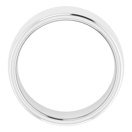 14K White Gold 10 mm Comfort-Fit European-Style Band Size 6