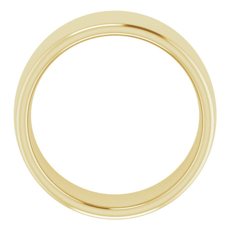 14K Yellow Gold 10 mm Comfort-Fit European-Style Band Size 5