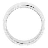 14K White Gold 10 mm Comfort-Fit European-Style Band Size 6