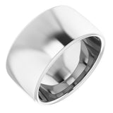 14K White Gold 10 mm Comfort-Fit European-Style Band Size 6