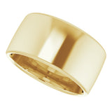 14K Yellow Gold 10 mm Comfort-Fit European-Style Band Size 5