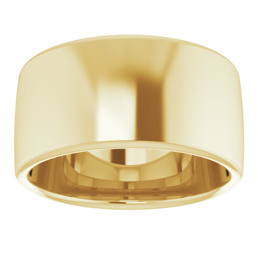 14K Yellow Gold 10 mm Comfort-Fit European-Style Band Size 5