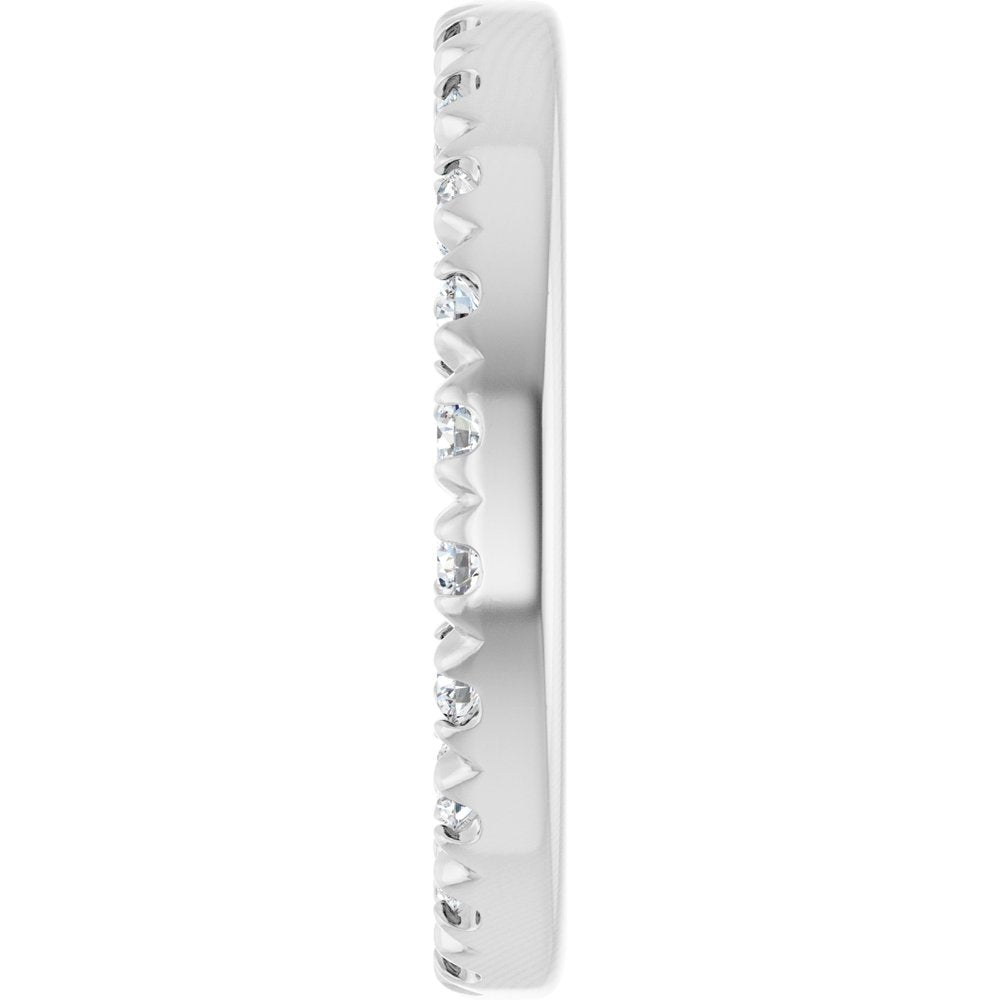 14K White Gold 7 mm ID 1/6 CTW Natural Diamond French-Set Earring Jackets 