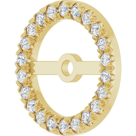 14K Yellow Gold 7 mm ID 1/5 CTW Lab-Grown Diamond French-Set Earring Jackets