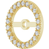14K Yellow Gold 7 mm ID 1/5 CTW Lab-Grown Diamond French-Set Earring Jackets