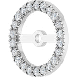 14K White Gold 7 mm ID 1/5 CTW Lab-Grown Diamond French-Set Earring Jackets