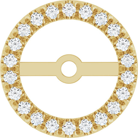 14K Yellow Gold 7 mm ID 1/6 CTW Natural Diamond French-Set Earring Jackets 