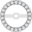 14K White Gold 7 mm ID 1/6 CTW Natural Diamond French-Set Earring Jackets 
