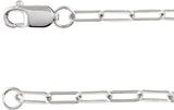 14K White 1/10 CT Natural Diamond Micro Bezel-Set 18" Necklace