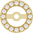 14K Yellow Gold 4.6 mm ID 1/8 CTW Natural Diamond French-Set Earring Jackets