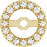 14K Yellow Gold 4.6 mm ID 1/8 CTW Natural Diamond French-Set Earring Jackets