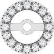 14K White Gold 4.6 mm ID 1/8 CTW Natural Diamond French-Set Earring Jackets