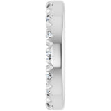 14K White Gold 4.6 mm ID 1/8 CTW Natural Diamond French-Set Earring Jackets