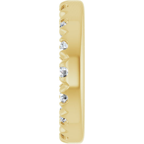 14K Yellow Gold 4.6 mm ID 1/8 CTW Natural Diamond French-Set Earring Jackets